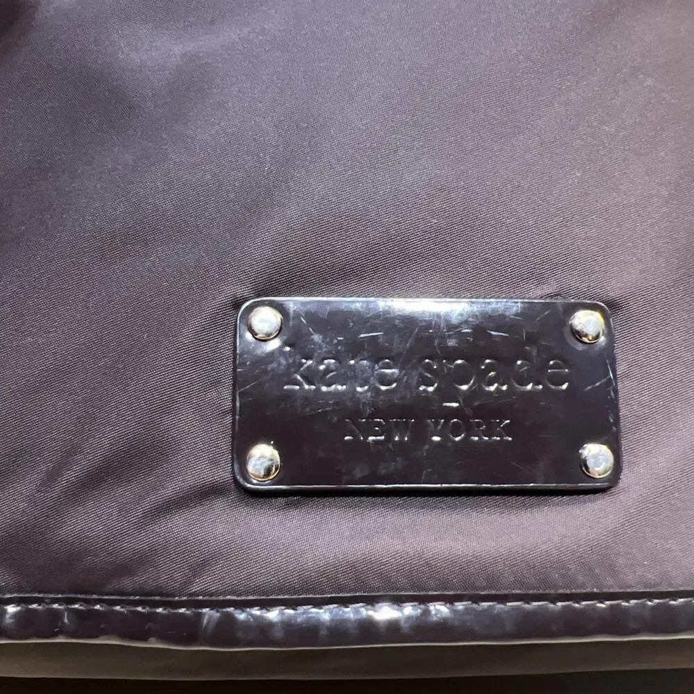 Kate Spade Messenger/Diaper Nylon Bag Brown/green - Picture 6 of 14